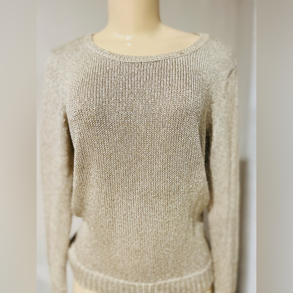 White House Black Market golden sweater size S like new ππ» - Picture 4 of 9